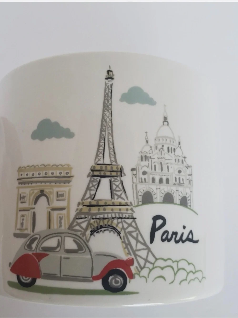 Pottery Barn Coffee/Tea mug 13.5 oz beautiful Parisian Design Eiffel Tower 🇫🇷